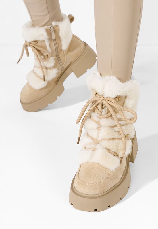 Χειμερινά Αρβυλάκια γυναικείες Aslyn μπεζ, Μέγεθος: 38- zapatos