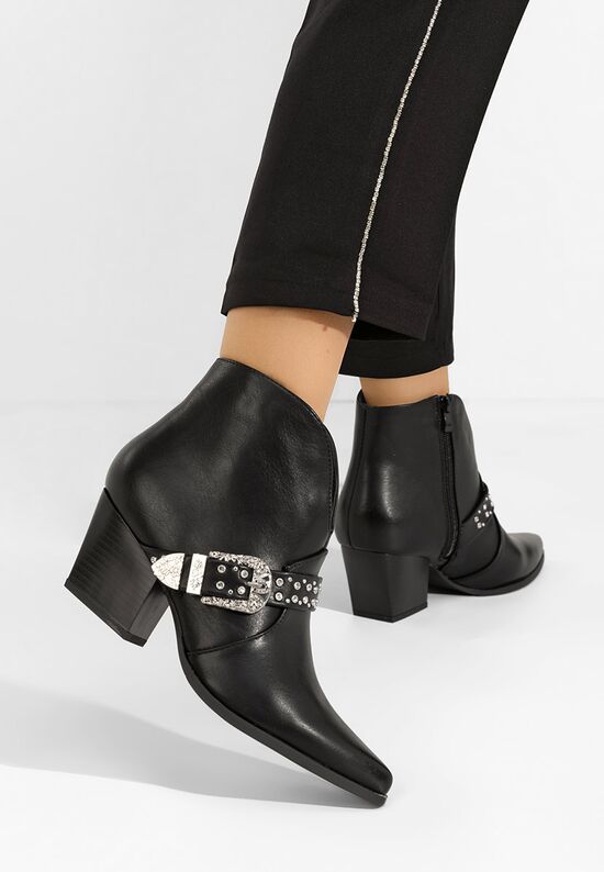 Γυναικεία Μποτάκια Cowboy Romelia V2 Μαύρα, Μέγεθος: 38- zapatos