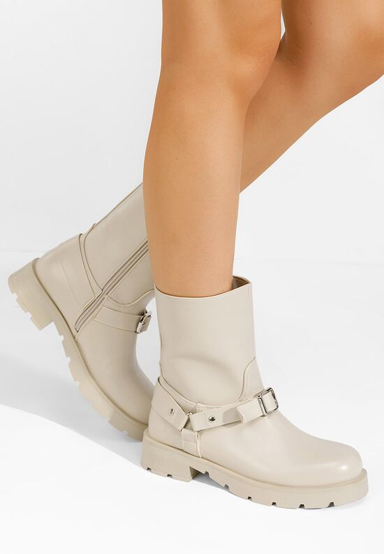 Γυναικεία μποτάκια Zalina μπεζ, Μέγεθος: 40- zapatos