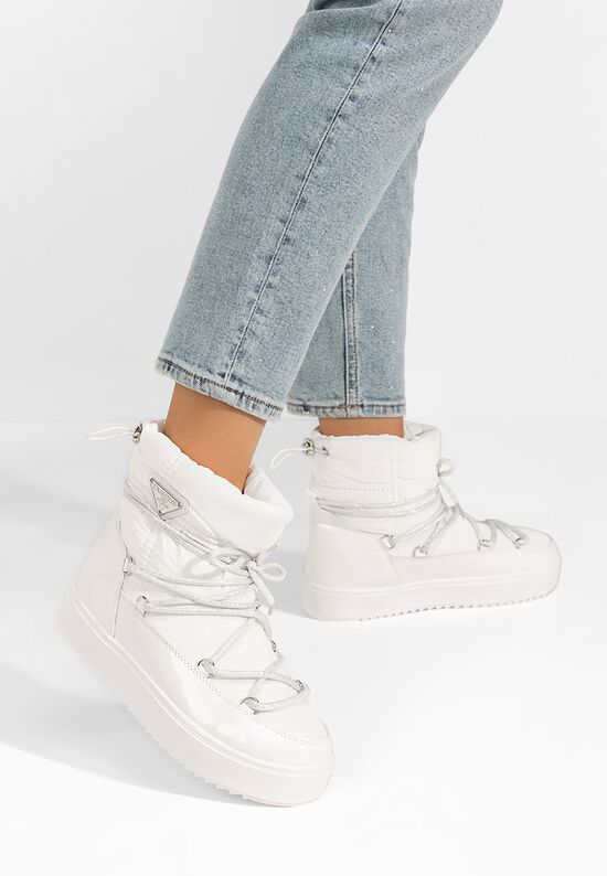 Γυναικείες Μπότες Χιονιού Andaraia λευκά, Μέγεθος: 37- zapatos