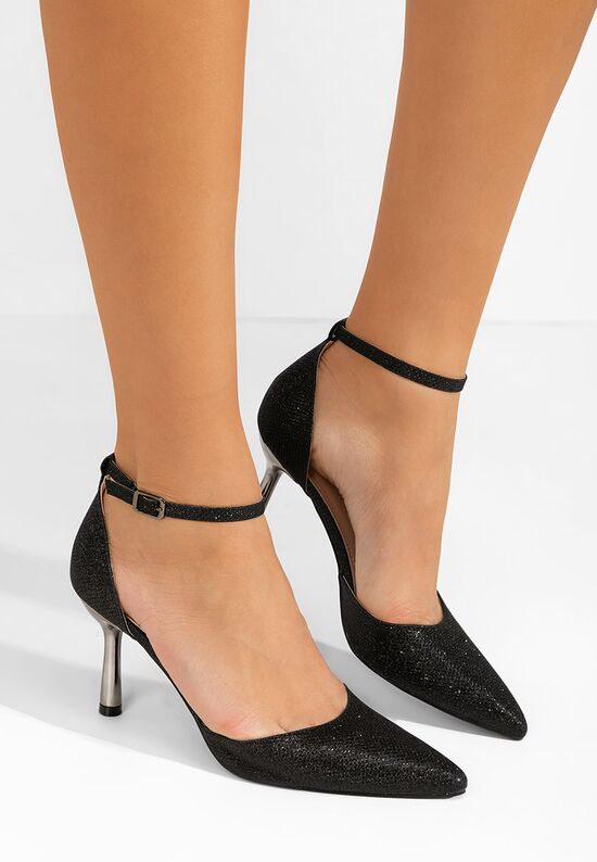 Γόβες στιλέτο Tayna μαύρα, Μέγεθος: 40- zapatos