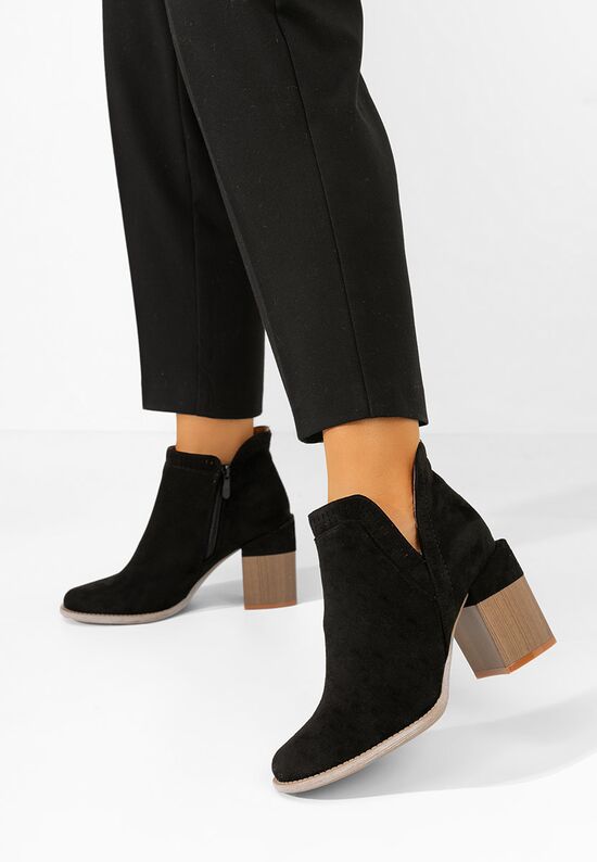 Μποτάκια με χοντρό τακούνι Traicy Μαύρα, Μέγεθος: 41- zapatos