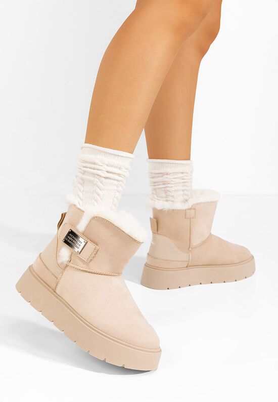 Μπότες τύπου UGG Natosha μπεζ, Μέγεθος: 41- zapatos