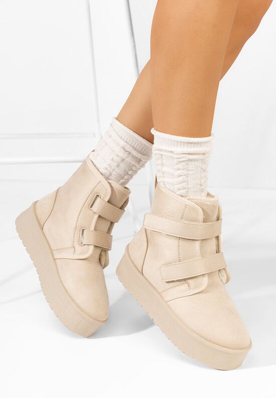 Mποτάκια πλατφόρμα Dagmar μπεζ, Μέγεθος: 39- zapatos