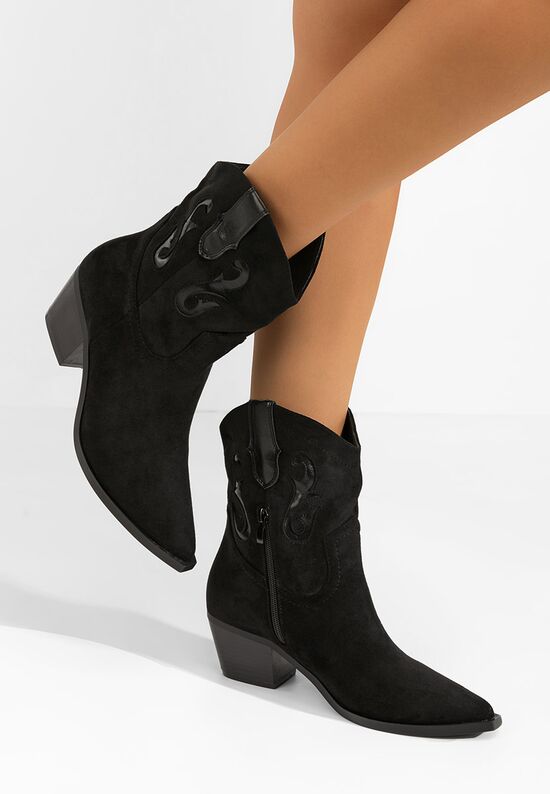 Γυναικεία Μποτάκια Cowboy Lorriane Μαύρα, Μέγεθος: 40- zapatos