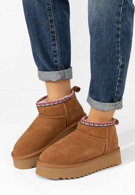 Μπότες τύπου UGG με πλατφόρμα Andree ταμπά, Μέγεθος: 40- zapatos