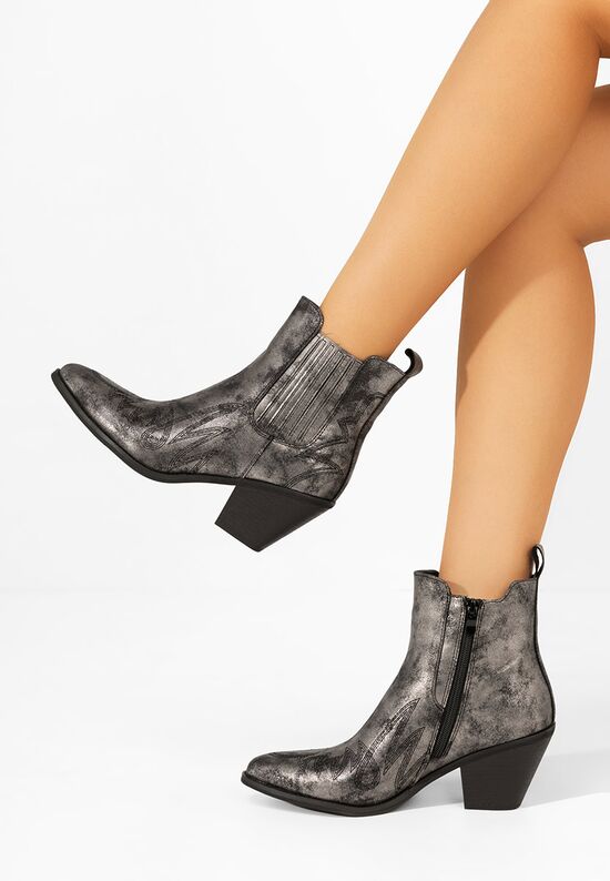 Γυναικεία Μποτάκια Cowboy Pesire γκρι, Μέγεθος: 36- zapatos