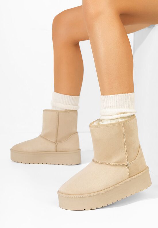 Μπότες τύπου UGG Chrisia μπεζ, Μέγεθος: 41- zapatos