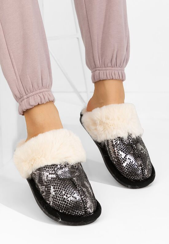 Παντοφλεσ γυναικειεσ χειμερινεσ Ashely μαύρα, Μέγεθος: 37- zapatos