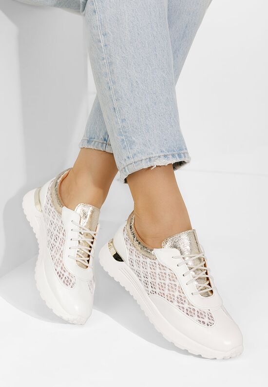 Sneakers γυναικεια Deena λευκά, Μέγεθος: 36- zapatos
