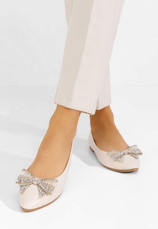 Γυναικείες μπαλαρίνες Marva μπεζ, Μέγεθος: 38- zapatos