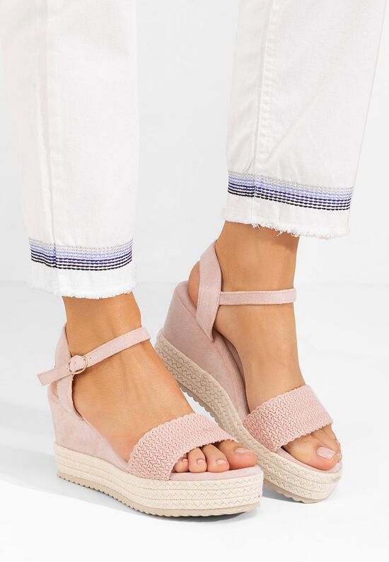 Πέδιλα πλατφόρμες Debbi ροζ, Μέγεθος: 36- zapatos