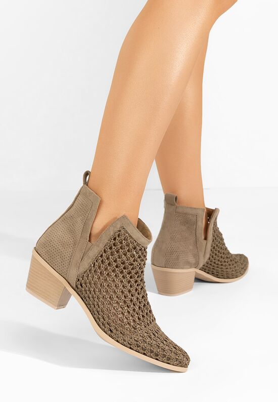 Γυναικεία Μποτάκια Cowboy Marisela χακι, Μέγεθος: 39- zapatos