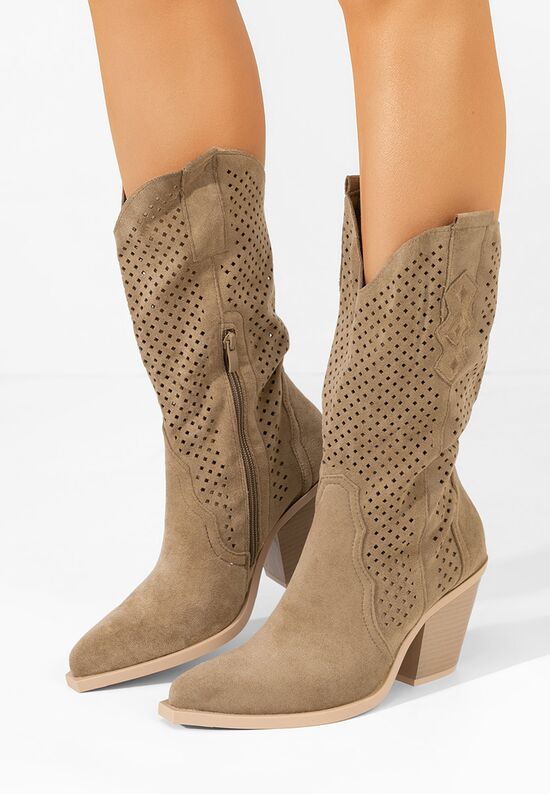 Mποτεσ western γυναικειεσ Ashley χακι, Μέγεθος: 40- zapatos