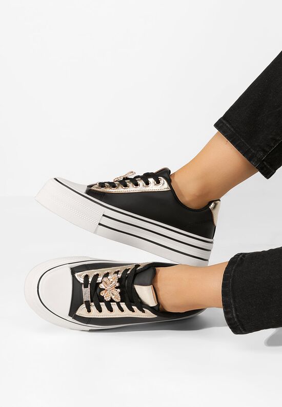 Γυναικεία sneakers Pamelia μαύρα, Μέγεθος: 39- zapatos