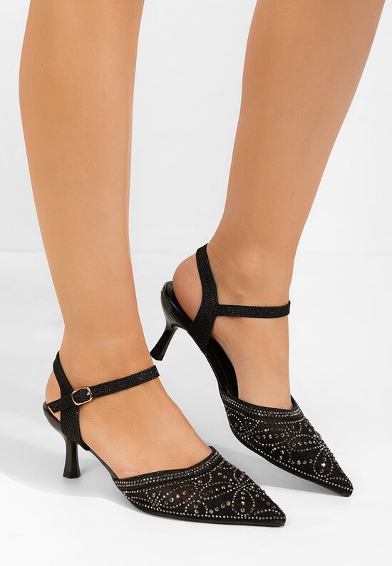 Γόβες στιλέτο Ekatherina μαύρα, Μέγεθος: 40- zapatos