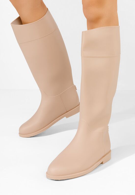 Μπότες βροχής Angelena μπεζ, Μέγεθος: 40- zapatos