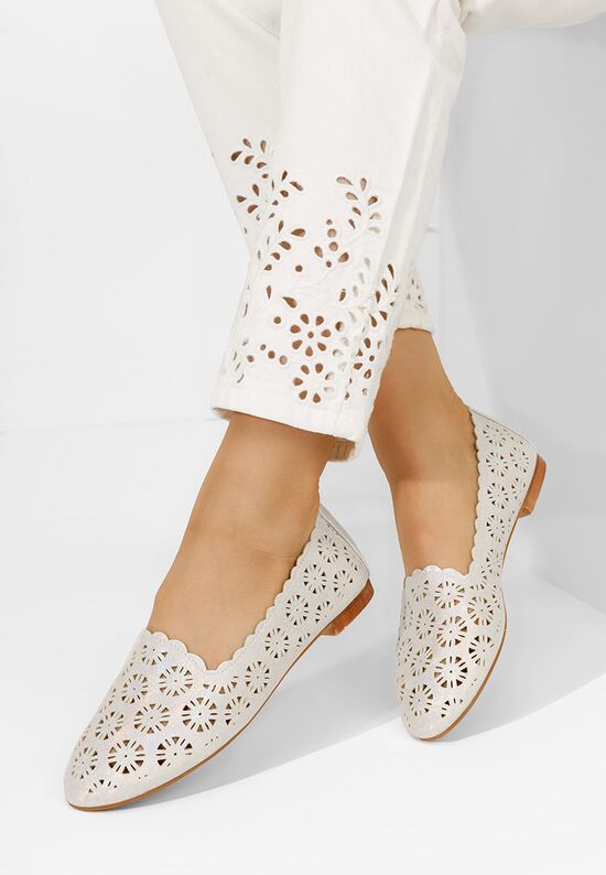 Γυναικείες μπαλαρίνες Joella λευκά, Μέγεθος: 37- zapatos