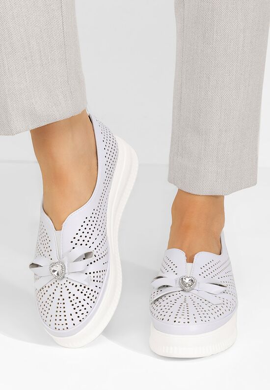 Casual παπουτσια γυναικεια Robertta λευκά, Μέγεθος: 38- zapatos