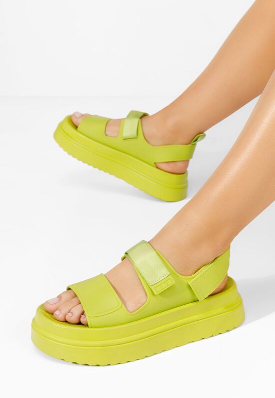 Πέδιλα πλατφόρμες Lashell πρασινο, Μέγεθος: 41- zapatos