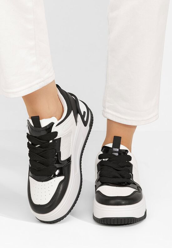 Sneakers με πλατφόρμα Jenyffer λευκά, Μέγεθος: 39- zapatos