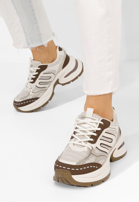Sneakers με πλατφόρμα Jolysa μπεζ, Μέγεθος: 39- zapatos