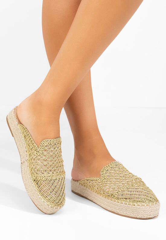 Mules γυναικεια Maude χρυσο, Μέγεθος: 37- zapatos