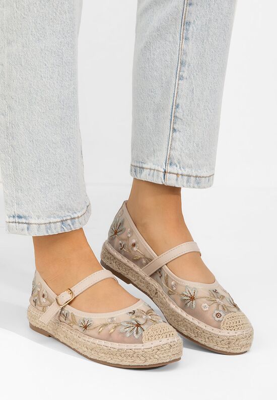 Εσπαντρίγιεσ χαμηλεσ Meaghan μπεζ, Μέγεθος: 40- zapatos