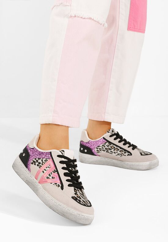 Sneakers γυναικεια Jamesha μπεζ, Μέγεθος: 39- zapatos