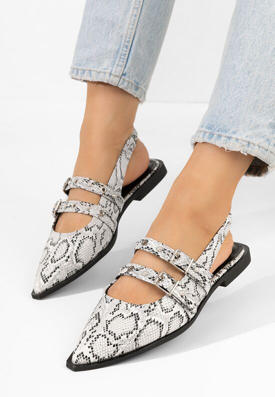 Γόβες με χαμηλό τακούνι Mathylda snake, Μέγεθος: 40- zapatos