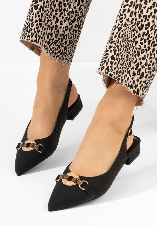 Γόβες slingback Antonietta μαύρα, Μέγεθος: 37- zapatos