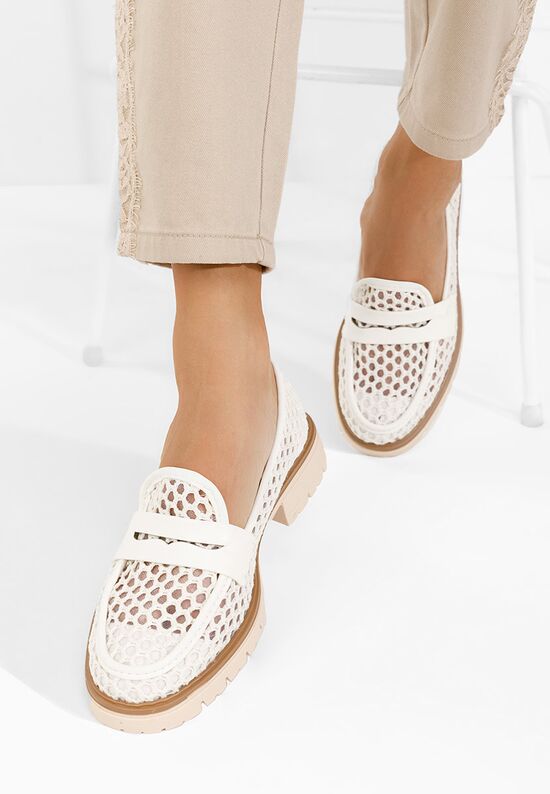 Μοκασίνια γυναικεια Maryjanne λευκά, Μέγεθος: 41- zapatos