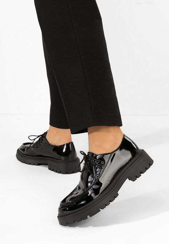 παπουτσια oxford γυναικεια Akerra μαύρα, Μέγεθος: 36- zapatos