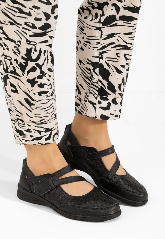 Μπαλαρίνες δερματινεσ Catherina V2 μαύρα, Μέγεθος: 40- zapatos