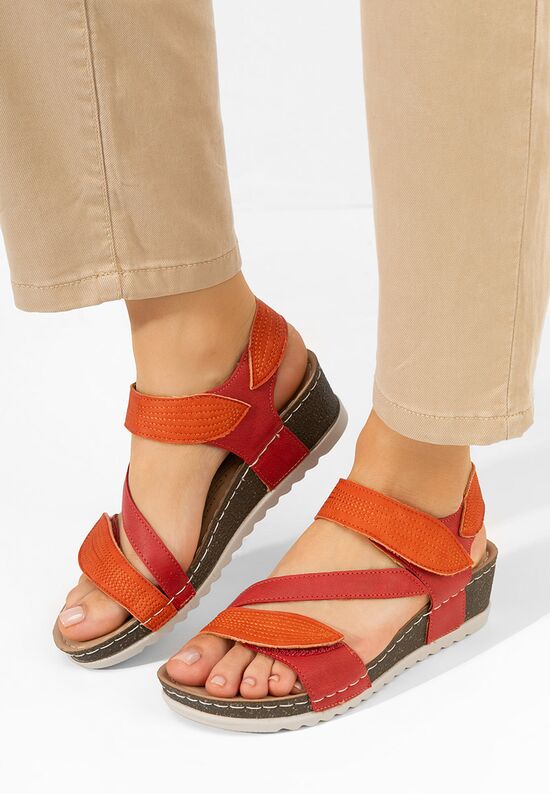 Γυναικεία σανδάλια Falia κοκκινο, Μέγεθος: 39- zapatos