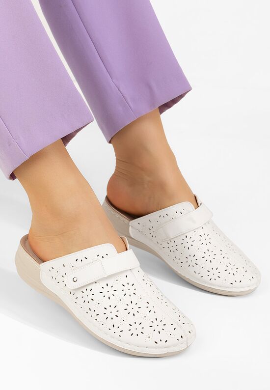 Mules γυναικεια Sevastyana λευκά, Μέγεθος: 40- zapatos