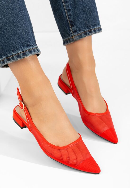 Γόβες slingback Margaryte κοκκινο, Μέγεθος: 36- zapatos