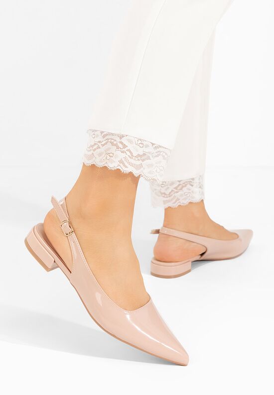 Γόβες slingback Danya μπεζ, Μέγεθος: 41- zapatos