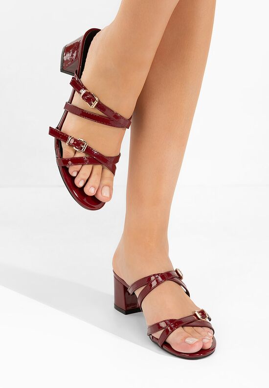 Mule με τακούνι Alaylma μπορντό, Μέγεθος: 44- zapatos