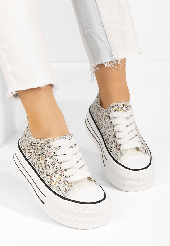 Γυναικεία πανινα πλατφόρμες Nedra animal print, Μέγεθος: 40- zapatos