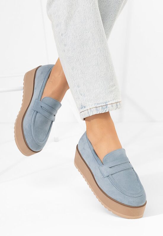Μοκασίνια με πλατφόρμα Leondra V2 μπλε, Μέγεθος: 40- zapatos
