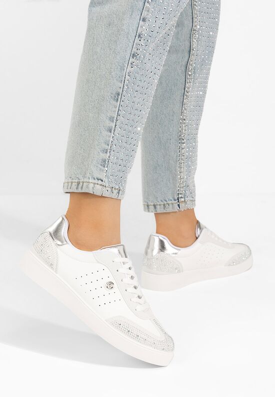 Casual παπουτσια γυναικεια Elanova λευκά, Μέγεθος: 40- zapatos