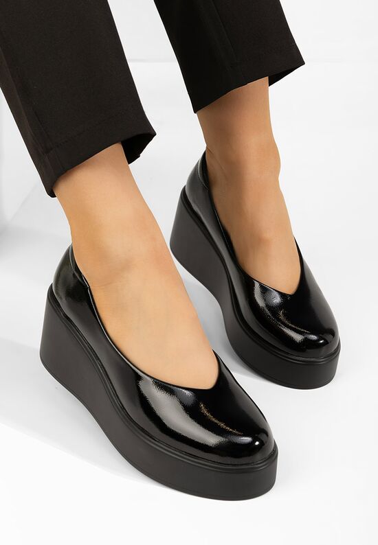 Πλατφόρμες γυναικεία Shirla μαύρα, Μέγεθος: 40- zapatos