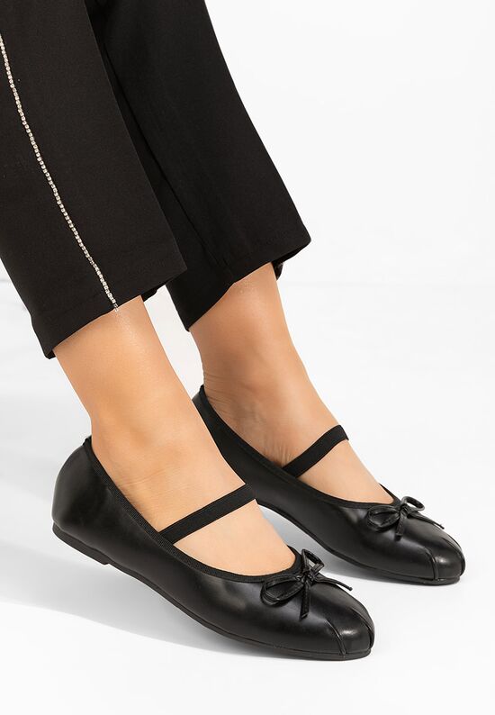 Γυναικείες μπαλαρίνες Ionelia μαύρα, Μέγεθος: 40- zapatos