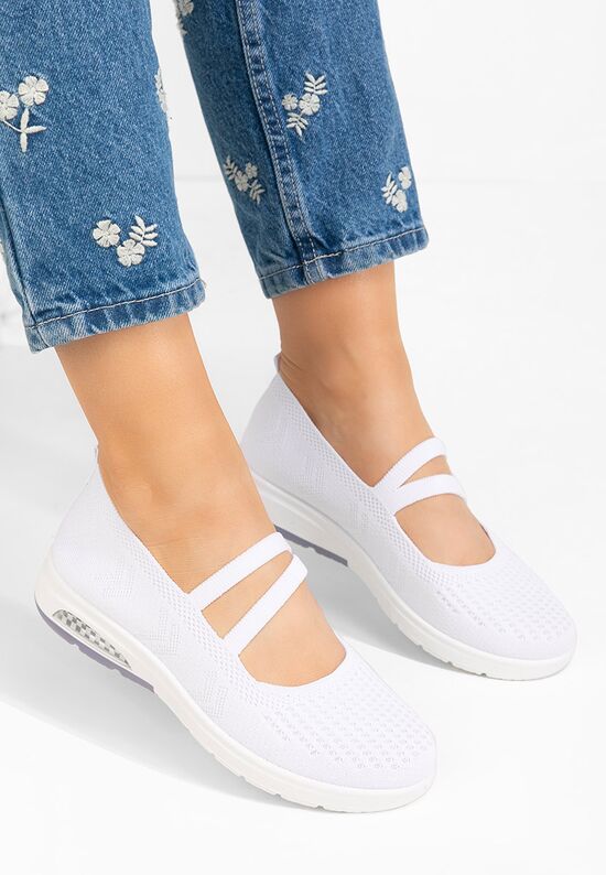 Casual παπουτσια γυναικεια Madelyn λευκά, Μέγεθος: 38- zapatos