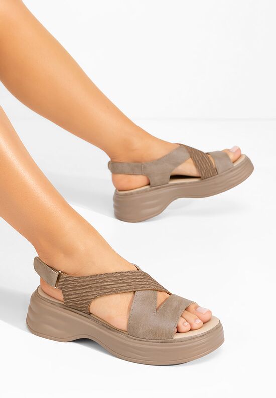 Πέδιλα πλατφορμεσ Ilise καφε, Μέγεθος: 41- zapatos