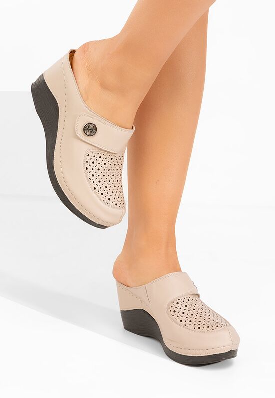 Mules γυναικεια Jerya ταμπά, Μέγεθος: 40- zapatos