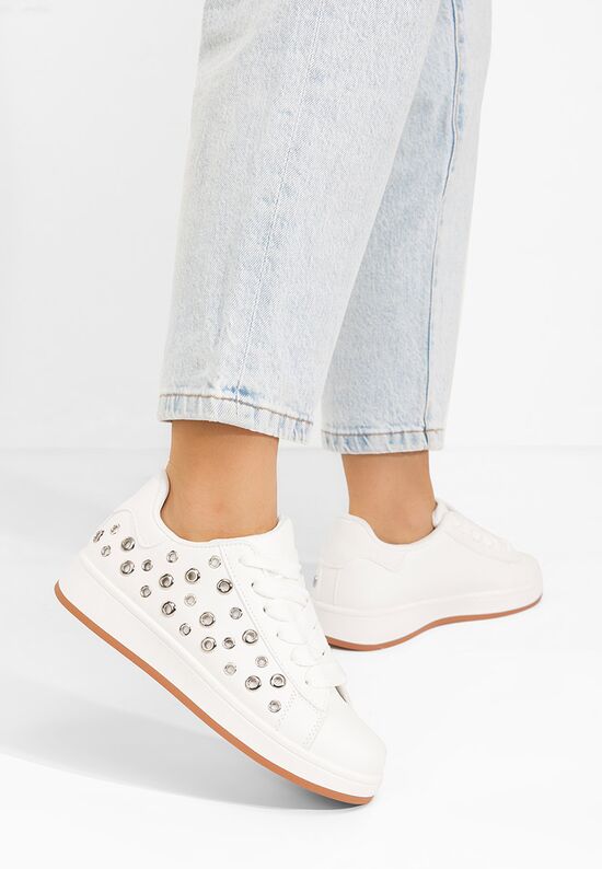 Sneakers γυναικεια Kazuka λευκά, Μέγεθος: 41- zapatos