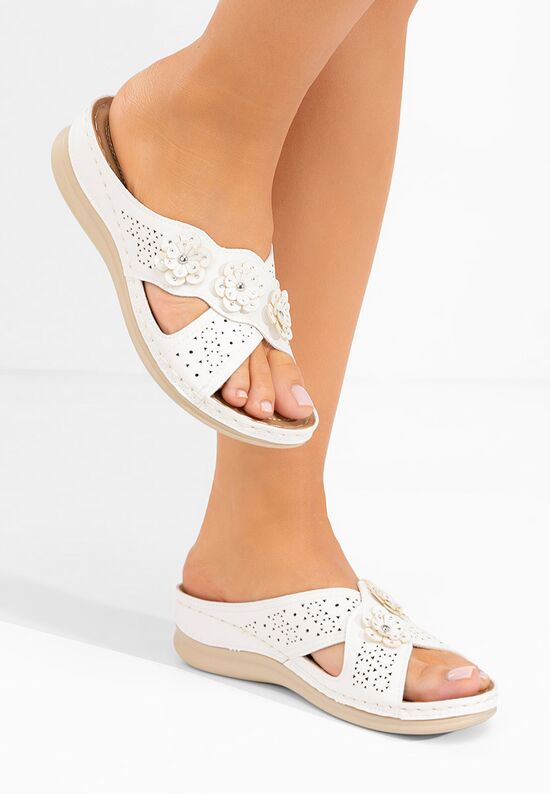 Ανατομικεσ παντοφλεσ Clarysa λευκά, Μέγεθος: 38- zapatos