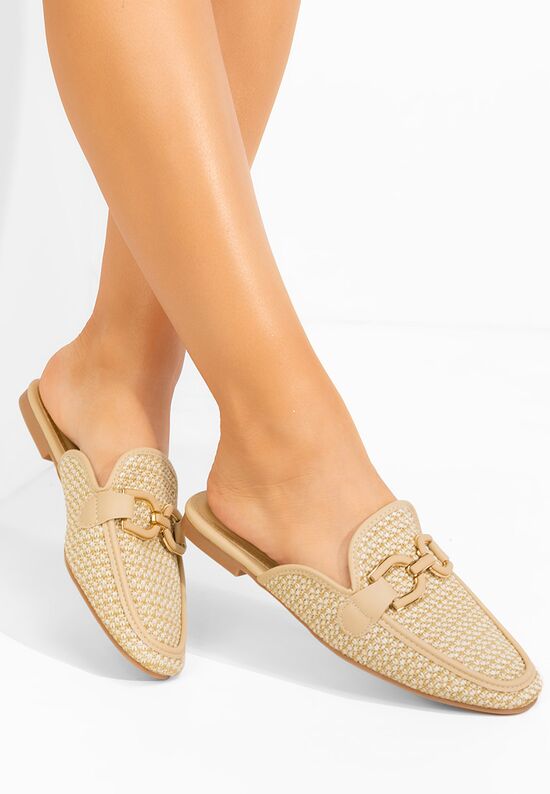 Mules γυναικεια Kerya μπεζ, Μέγεθος: 38- zapatos